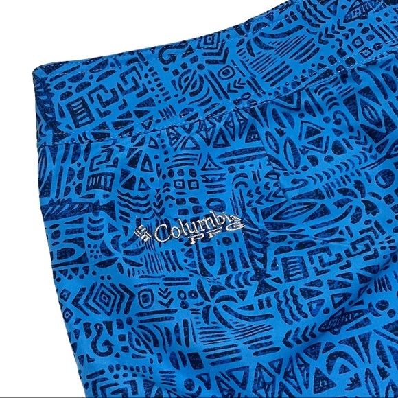 Columbia PFG Omni Shield Fishing Board Shorts Blue Printed Fish Design - Picture 4 of 9